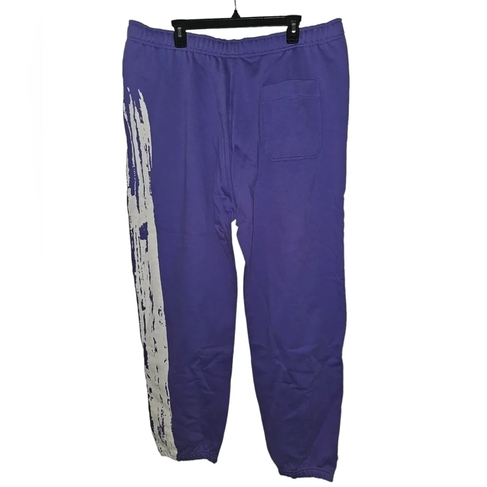 Adidas Y-3 Yohji Yomamoto GFX Logo FT Pants Purple Splash Mens Size 2XL IA3100